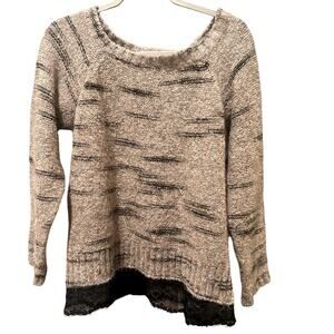 Elsamanda Anthro Italy Mohair-Blend Sweater Desert Sand, Black, Gray Melange, S.